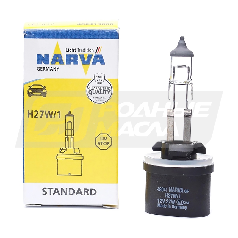 NARVA Standard H27W/1 12V 27W PG13, 1шт 48041