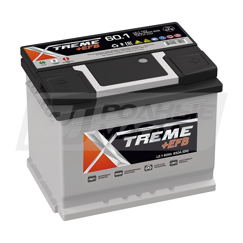 X-TREME +EFB 60 (L2.1) 60 Ач, п/п PLNT0123233